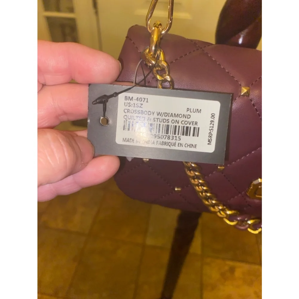 Women's Badgley Mischka Burgundy Crossbody Bag One Size - Picture 3 of 15